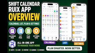 Best Shift Calendar App for Work Planning  | Shift Calendar RUIX