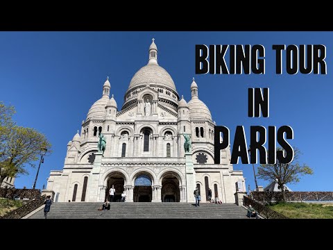 BIKING TOUR in PARIS 4K Virtual Cycle Ride in Paris Montmartre, Sacre Coeur, Gare de Nord