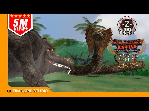 Sarcosuchus vs Titanoboa : Dinosaurs Battle Special #dinosaursbattles #dinosaur #dinosaurs