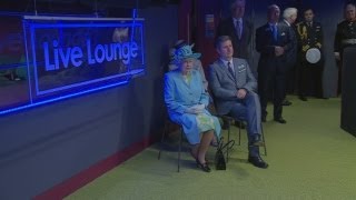 The Queen claps once for The Script at the BBC's new Broadcasting House