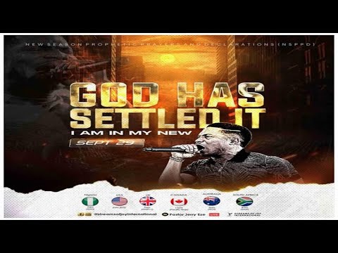 GOD HAS SETTLED IT - I AM IN MY NEW [DAY 1] || NSPPD || 29TH SEPTEMBER 2025
