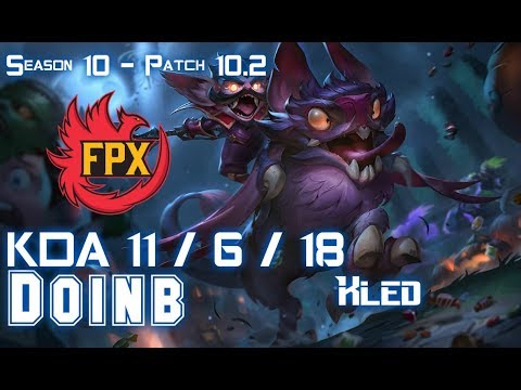 FPX Doinb KLED vs EKKO Mid - Patch 10.2 KR Ranked