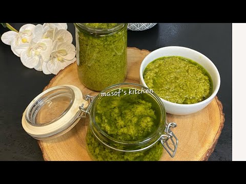 How To Make Flavourful Green Pepper Sauce// Green Chilli Sauce//@MasofsKitchen
