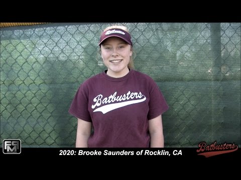 2020 Brooke Saunders Catcher Softball Skills Video - Batbusters Richardson