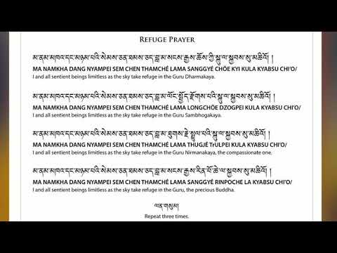 REFUGE PRAYER BY HIS EMINENCE THE 8TH PALGA RINPOCHE..🙏  ||THE INITIAL PRAYER OF OUR DAILY PRAYERS