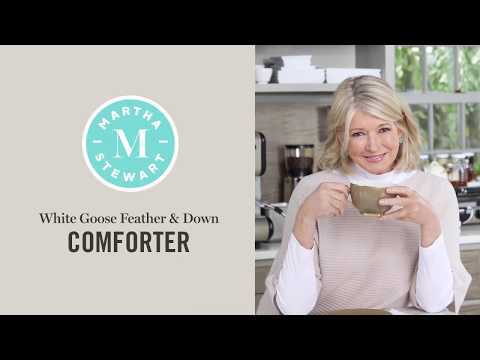 Martha Stewart Cotton White Goose Feather and Down Comforter - Second Medium