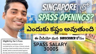 Singapore lo Spass ఎందుకు కష్టం అవుతుంది ? Spass salary? #telugu #singapore #teluguvlogs