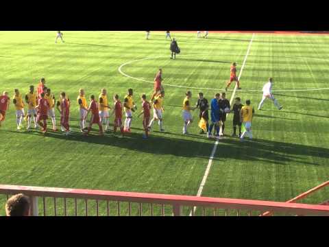 KICK OFF: The players prepare for kick off, Worthing v Northampton Town, 07/07/15
