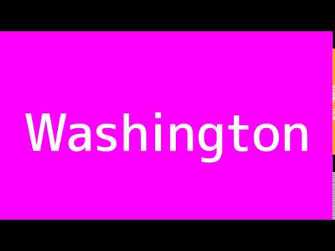How to say Washington in Spanish