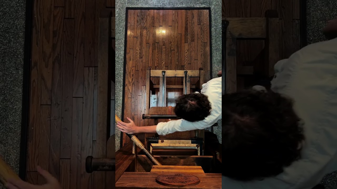 The Gutenberg Printing Press...From Above!  #print #asmrsound @InternationalPrintingMuseum