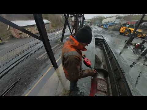 NYMR - Oiling Class 11 shunter No. 12139 at Grosmont MPD