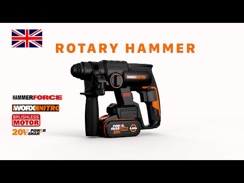 Worx WX381 Nitro Cordless Rotary Hammer 20V 10