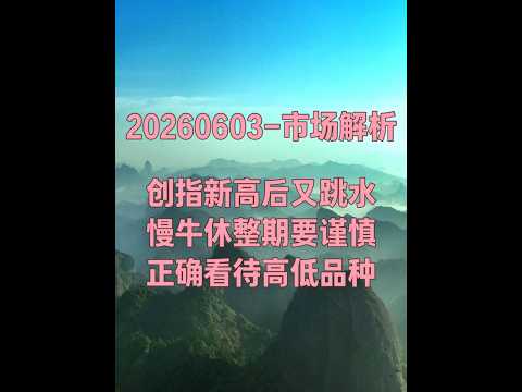 创指新高后跳水，A股行情越发撕裂，慢牛中该如何适应市场变化？ 美股光通信板块暴涨后，今日A股易中天带动CPO集体发力，带动创业板指数创了历史新高，但午盘跳水意味着主力机构资金在A股慢牛休整期，