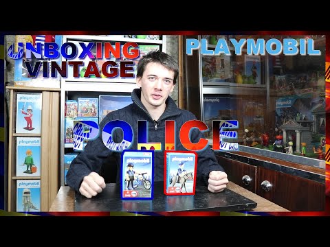 PLAYMOBIL POLICIER A CHEVAL + A VÉLO REF 3167-A + 3168-A DE 2002 UNBOXING VINTAGE EN FRANCAIS 👮‍♀️ !