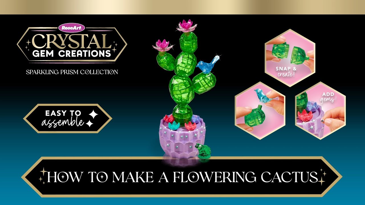 Crystal gem creations flowering cactus