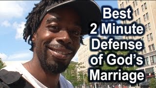 Skateboarder defends God's marriage. Smart fellow.