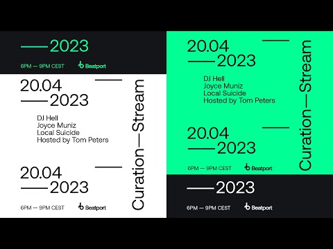 Curation Stream | DJ HELL, Joyce Muniz, Local Suicide |  Hosted by Tom Peters  | @beatport Live