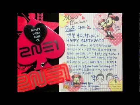 HAPPYBIRTHDAY to DARA from 2anyt1me 2011/11/12