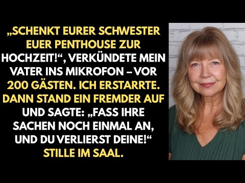 Auf der Hochzeit meiner Schwester verkündeten meine Eltern: „Schenk deiner Schwester dein Penthouse