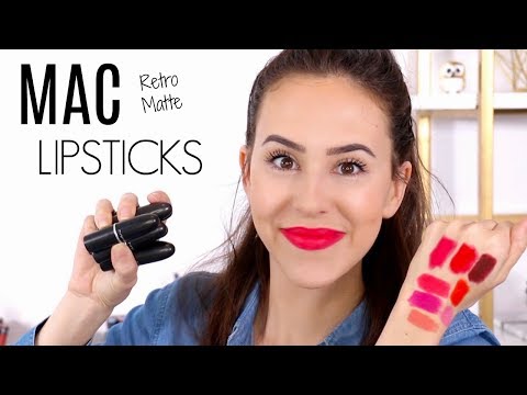 Mac Lipstick Collection || Retro Matte Finish || Favorites, Swatches & Wear Test