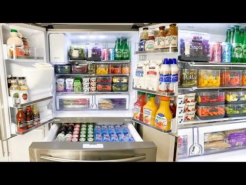 ULTIMATE REFRIGERATOR ORGANIZATION | Satisfying Clean and Fridge Restock Organizing on A Budget Video