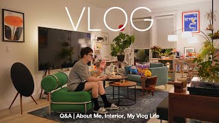 【Vlog】Q&A 〜 収入は? 東京の家は? インテリアや私のこと | 40代男の質問コーナー | リビングルームと間接照明 | 今後やりたいこと | アメリカ駐在