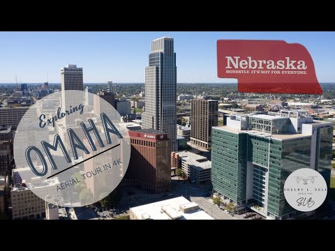 Aerial Tour of Downtown Omaha Nebraska In 4K