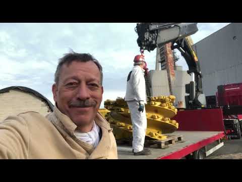 Walzenräder Transport aus Hamm und Bergkamen zum Schacht 2 Zeche Hugo. 8.11.2022