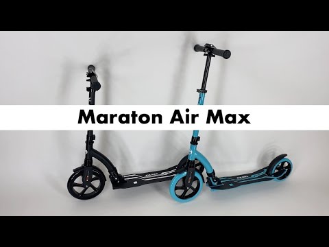 Самокат двухколесный Maraton Air Max черный + ремень - фото 1 - id-p1340631868