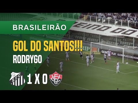GOL (RODRYGO) - SANTOS X VITÓRIA - 03/06 - BRASILEIRÃO 2018