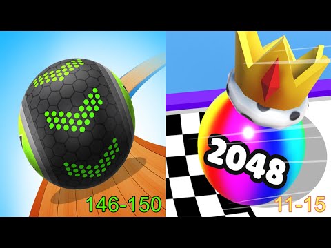 Going Balls VS Ball Merge 2048 Android iOS Gameplay (Level 146-150)