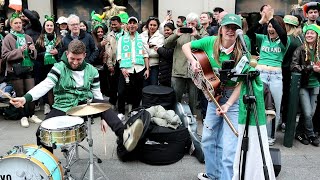 An Outstanding St Patrick's Day Performance of "Zombie" by Zoe Clarke & Anxo Silveira to Huge Crowd