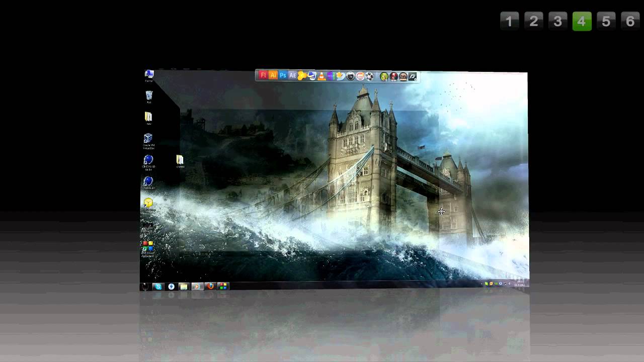 Windows 7 Cube Desktop 3D