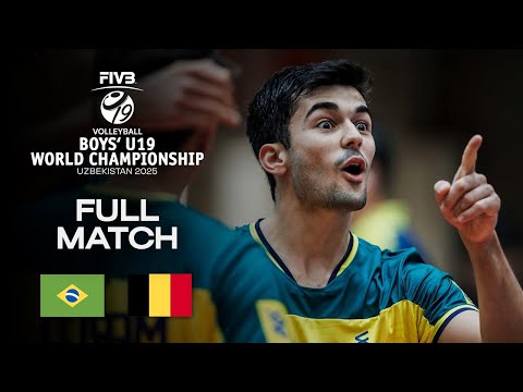 Brazil vs. Belgium - Classification 13-16 | Boys' U19 World Champs 2025 - Full Match