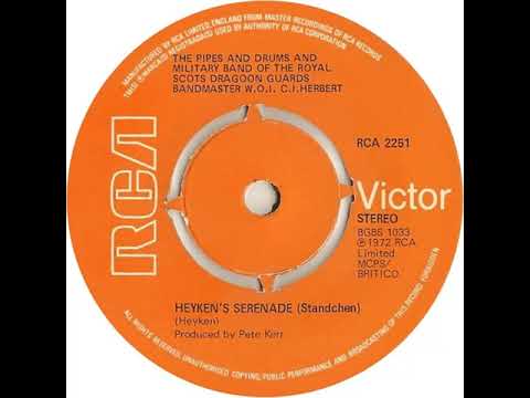 UK New Entry 1972 (157a) Pipes, Drums & Military Band Royal Scots Dragoon Guards - Heyken's Serenade