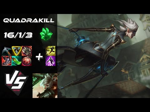 TOP Camille vs Riven [QUADRAKILL] - NA Grandmaster Patch 25.24