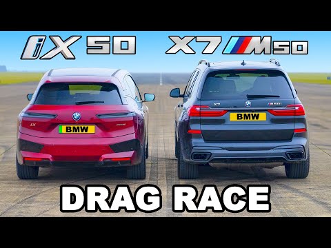 BMW iX 50 v BMW X7 M50i: DRAG RACE