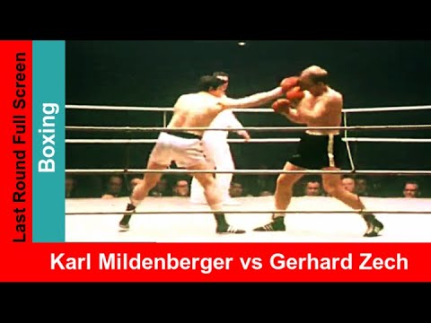 Karl Mildenberger (Germany) vs Gerhard Zech (Germany, dark trunks) Full screen highlights