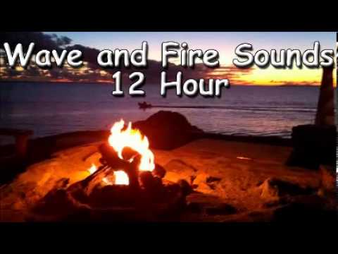 SLEEP SOUND With the ocean and fire sound   12 hour of sea sounds relax meditation zen music