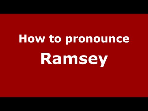 How to pronounce Ramsey