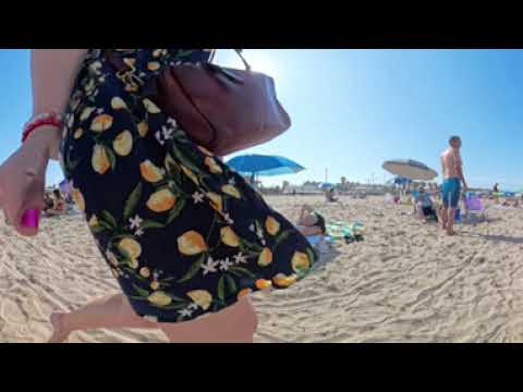 🌅 Sunset Serenity: 4K 360° Valencia Beach Walk | Mediterranean Paradise in 360