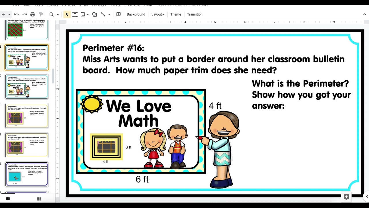 Interactive Perimeter & Area Worksheets