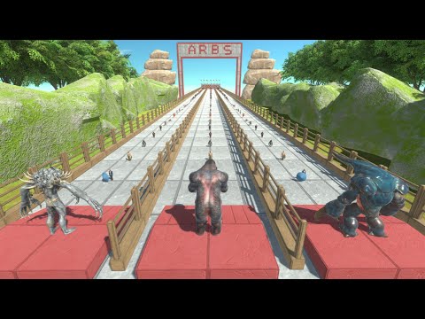 Scourge vs Goro vs Ranthorn - Triple Deathrun | Who Kills Fastest?  - Animal Revolt Battle Simulator