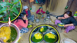 Nettle Curry Recipe and Corn Rice (THEPLA)  Nepali
