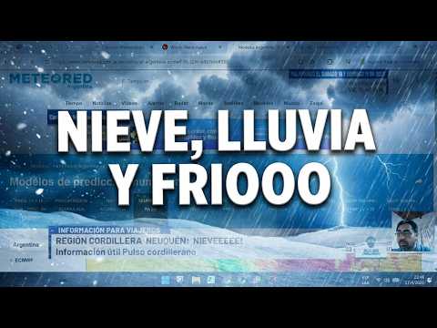 Cordillera de Neuquén  18 04 2026 NIEVE ☃️, LLUVIA☔ Y VIENTOO 💨 HIELO A LA NOCHE 🧊