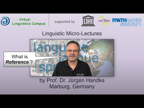 SEM_001 - Linguistic Micro-Lectures: Reference