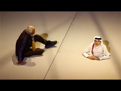 Dialogue scene Morgan Freeman and Ghanim al Muftah from FIFA World Cup Qatar 2022 Opening Ceremony