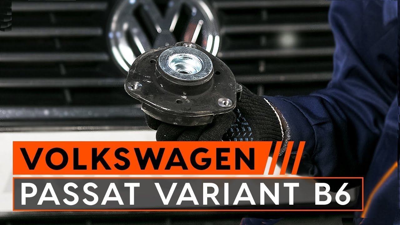 Kuinka vaihtaa jousijalan tukilaakeri eteen VW Passat 3C B6 Variant-autoon – vaihto-ohje
