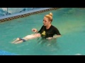 8 Month Old Baby Caysen Floating At Little Fins Swim School