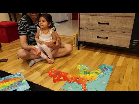 Chuckle & Roar Giant Floor Puzzle - USA Map - 50pc